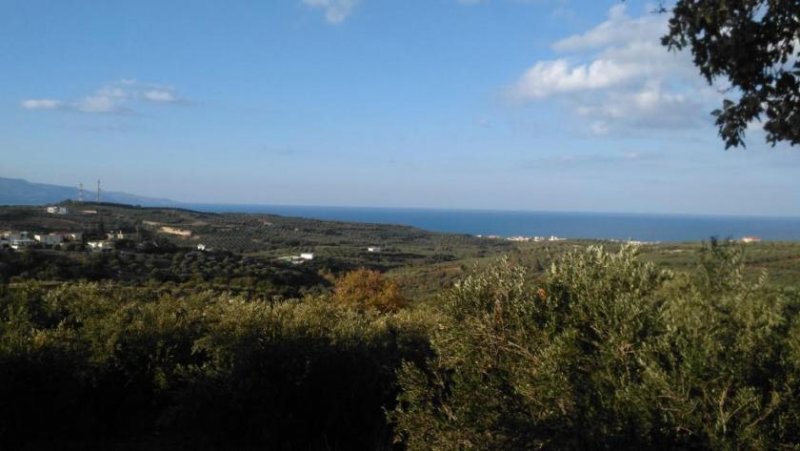 Kiparissos bei Maleme Kreta, Kiparissos: Grundstück auf einem Hügel mit Panoramablick zu verkaufen Grundstück kaufen
